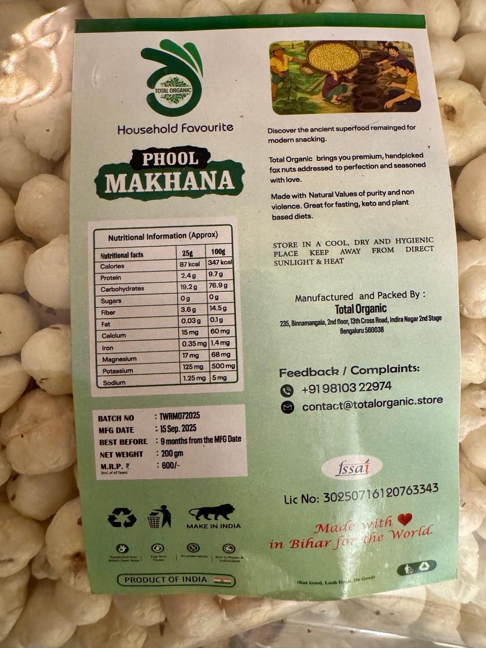 Total Organic Fox-Nuts (Makhana)
