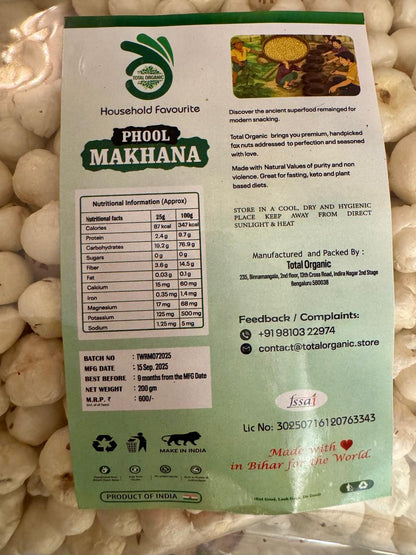 Total Organic Fox-Nuts (Makhana)